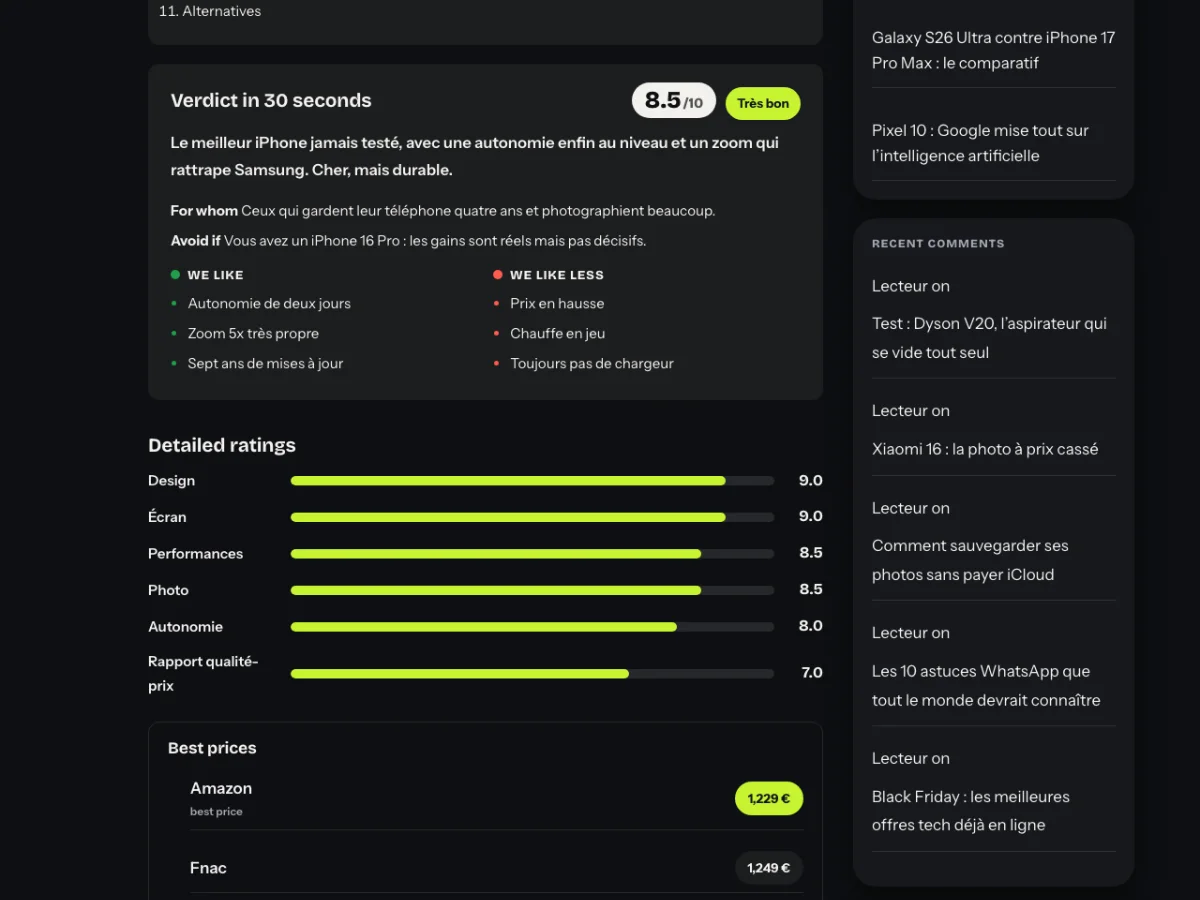 A review in the dark Nocturne mode: verdict, detailed ratings and best prices